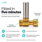 LavaTap water hammer arrestor - fitted in five minutes, which end goes where