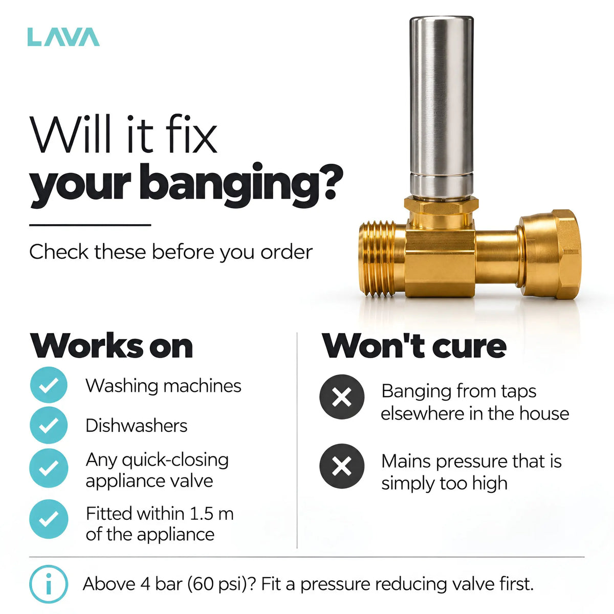 LavaTap water hammer arrestor - what it fixes and what it won't