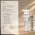 Less scale, less chlorine: anti-scale carbon filter on the cold feed reduces limescale, chlorine, odour and sediment