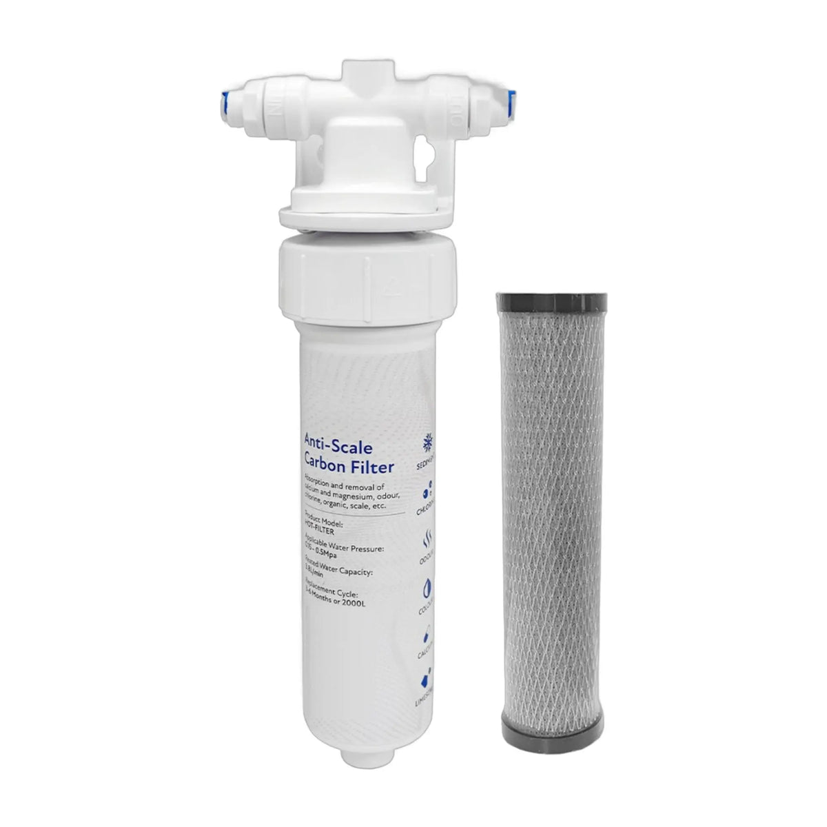 LavaTap boiling water tap filter kit: filter housing with cartridge