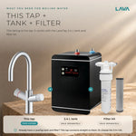 LavaTap chrome 3-in-1 swan neck boiling water tap: what you need: tap plus tank and filter