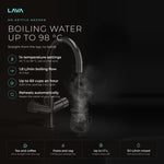 LavaTap chrome 3-in-1 swan neck boiling water tap: instant water up to 98 °C