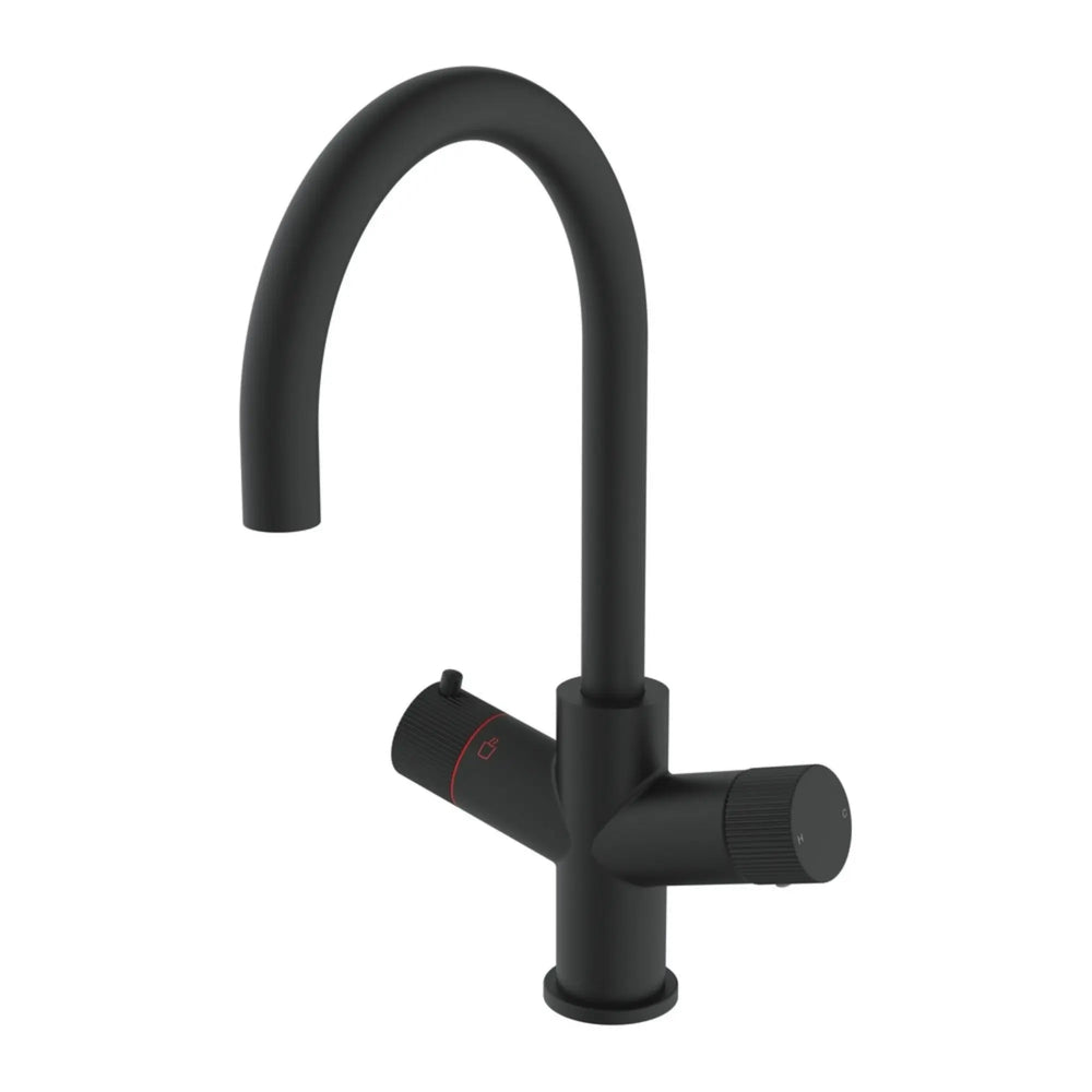 LavaTap 3-in-1 boiling water tap, swan neck black: main image