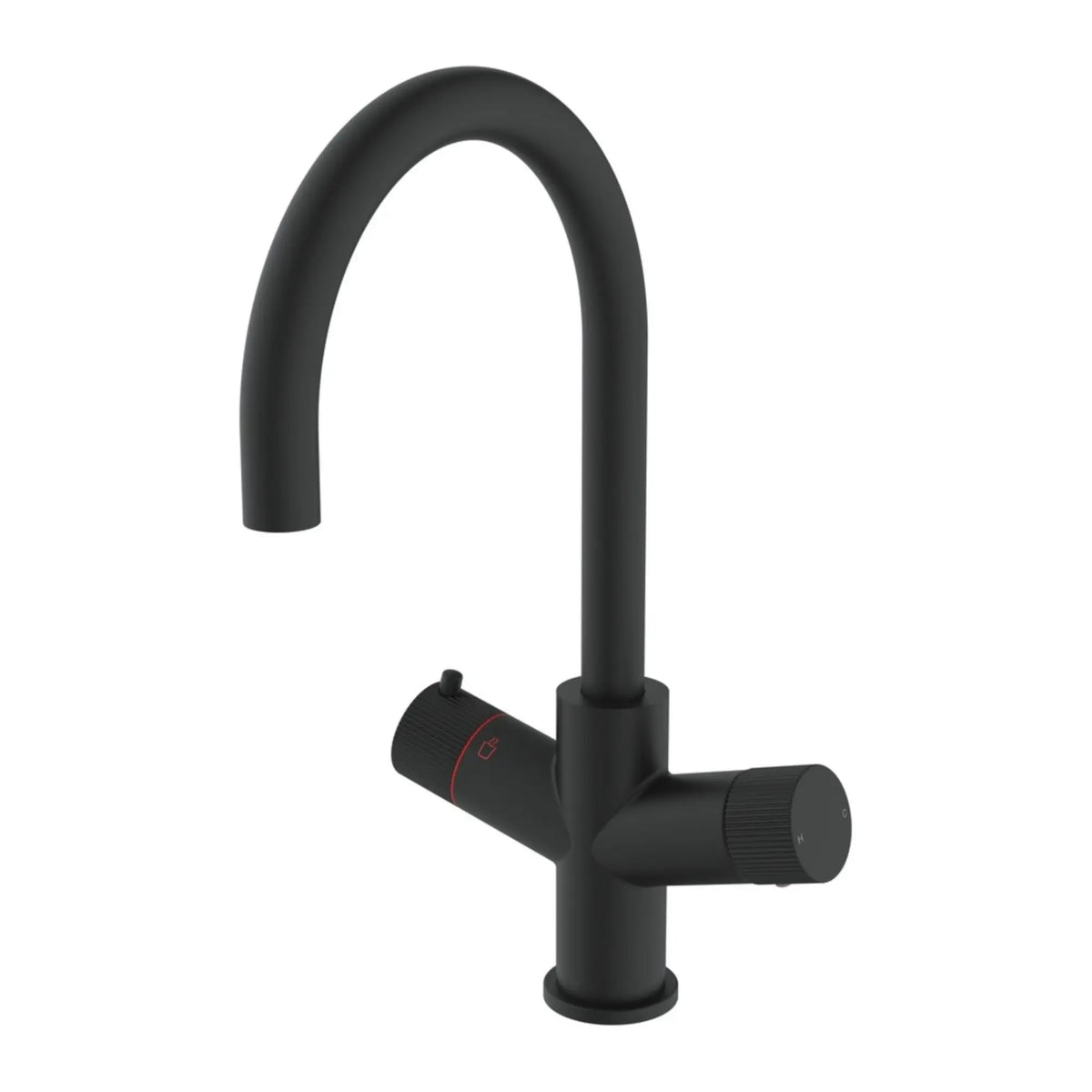 LavaTap 3-in-1 boiling water tap, swan neck black: main image