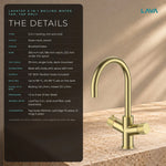 LavaTap brushed brass 3-in-1 swan neck boiling water tap: specifications