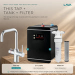 LavaTap chrome 3-in-1 D neck boiling water tap: what you need: tap plus tank and filter