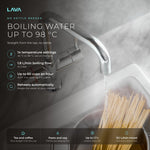 LavaTap chrome 3-in-1 D neck boiling water tap: instant water up to 98 °C