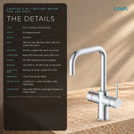 LavaTap chrome 3-in-1 D neck boiling water tap: specifications