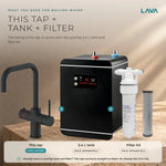 LavaTap black 3-in-1 D neck boiling water tap: what you need: tap plus tank and filter