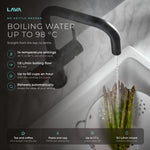 LavaTap black 3-in-1 D neck boiling water tap: instant water up to 98 °C