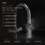 LavaTap chrome 4-in-1 pull-out boiling water tap: instant water up to 98 °C