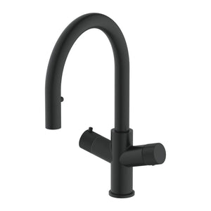 LavaTap 4 in 1 Boiling Water Tap Swan Neck Instant Hot Water Kitchen Mixer Tap Only - Black
