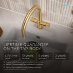 LavaTap brushed brass 3-in-1 swan neck boiling water tap kit with tank and filter: guarantee