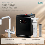 LavaTap chrome 3-in-1 D neck boiling water tap kit with tank and filter: what is in the box