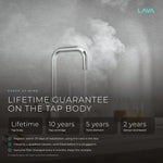 LavaTap chrome 3-in-1 D neck boiling water tap kit with tank and filter: guarantee