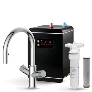 LavaTap 4 in 1 Boiling Water Tap Kit with Tank and Filter Instant Hot Water Kitchen Tap System - Chrome