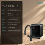 LavaTap black 4-in-1 pull-out boiling water tap kit with tank and filter: specifications