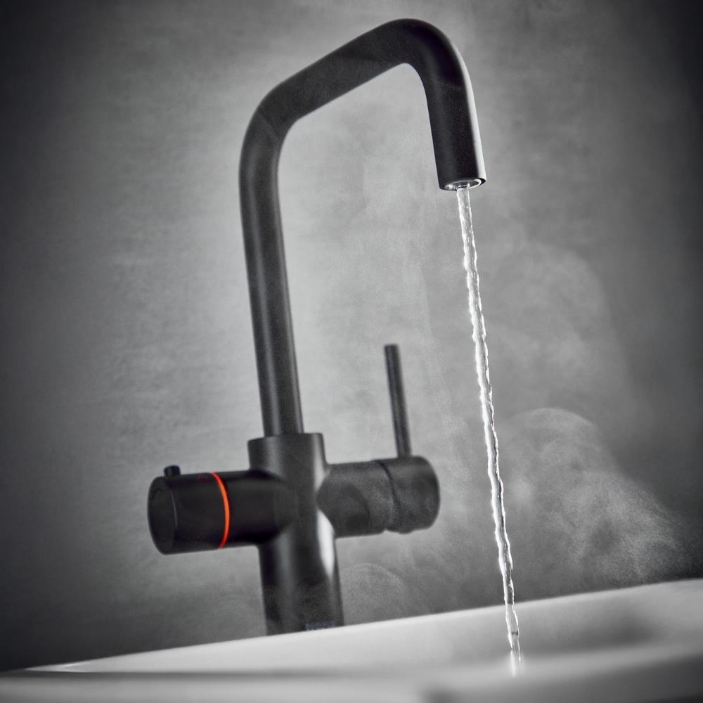 LavaTap Black 3-in-1 Square D Neck Boiling Water Tap (Tap Only) LavaTap - Rear View