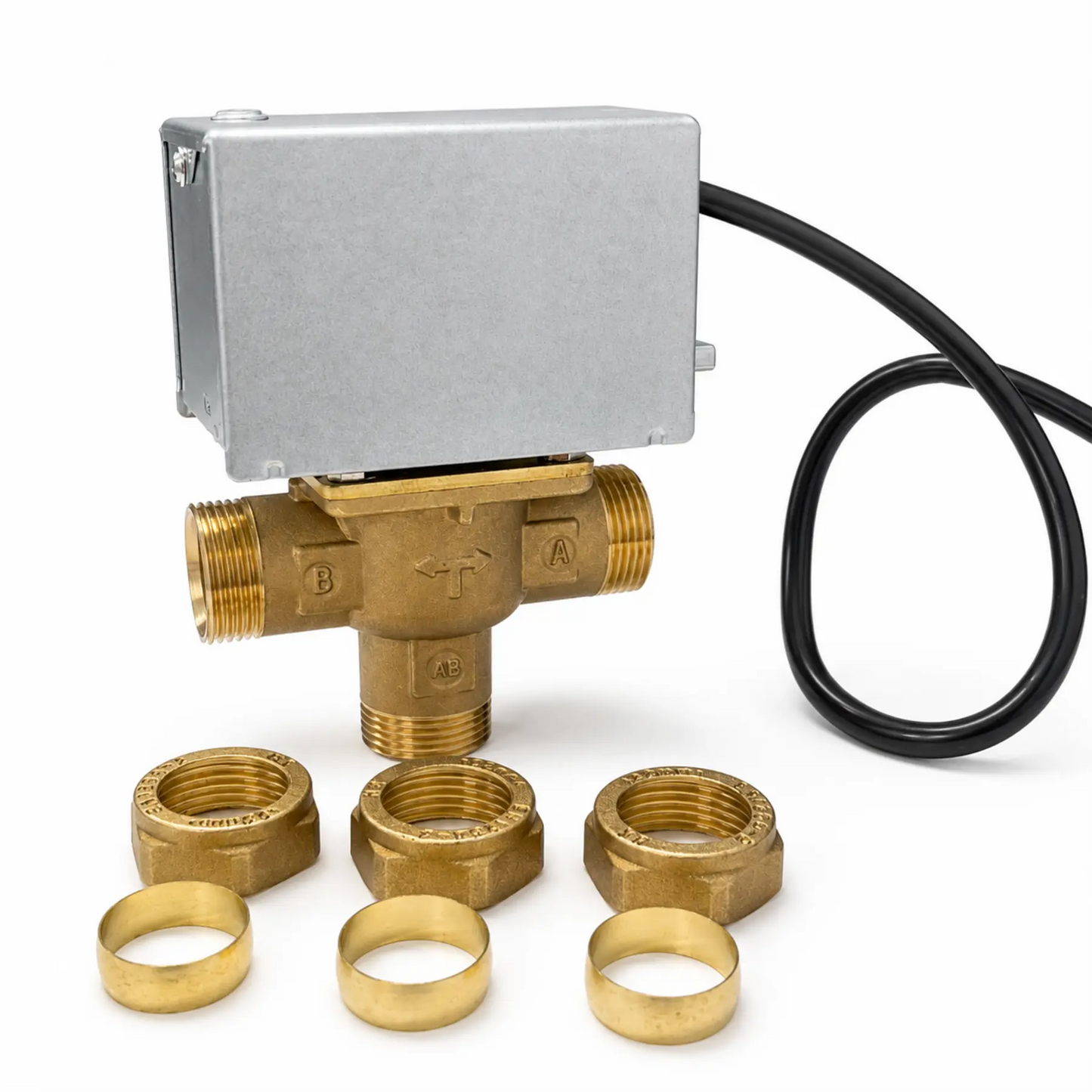 LavaTherm 3 Port Mid Position Motorised Valve 22mm Replaces Honeywell V4073A1039 LavaTherm