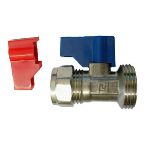 Washing Machine Isolation Valve 15mm x 3/4 Inch Angled