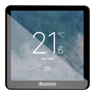 ProWarm IQ ST Black Touchscreen WiFi Smart Programmable Thermostat with Black Trim