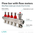 LavaTherm 4 Port Stainless Underfloor Heating Manifold 16mm LavaTherm