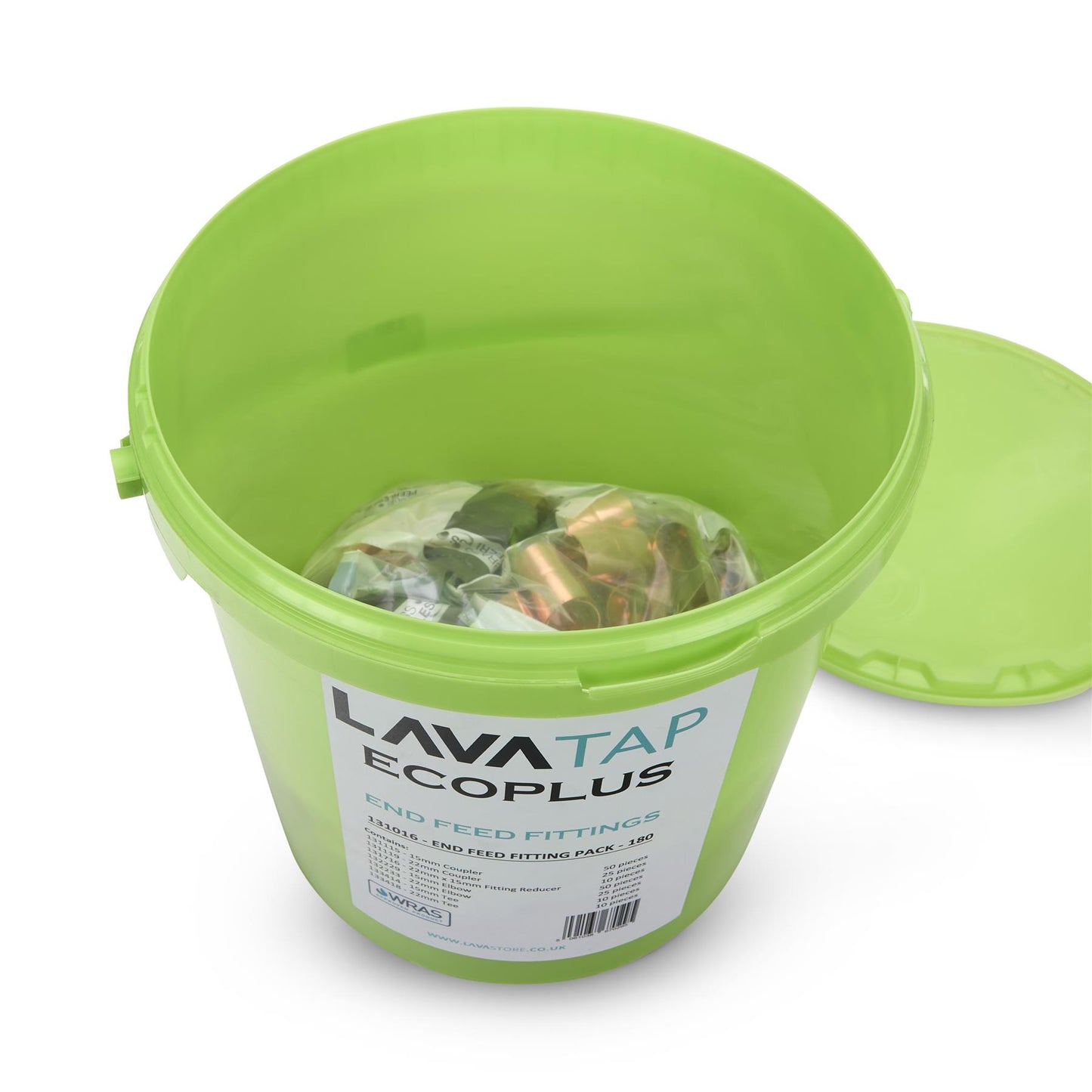 LavaTap EcoPlus Copper End Feed Fittings Bucket 180 Pieces LavaTap