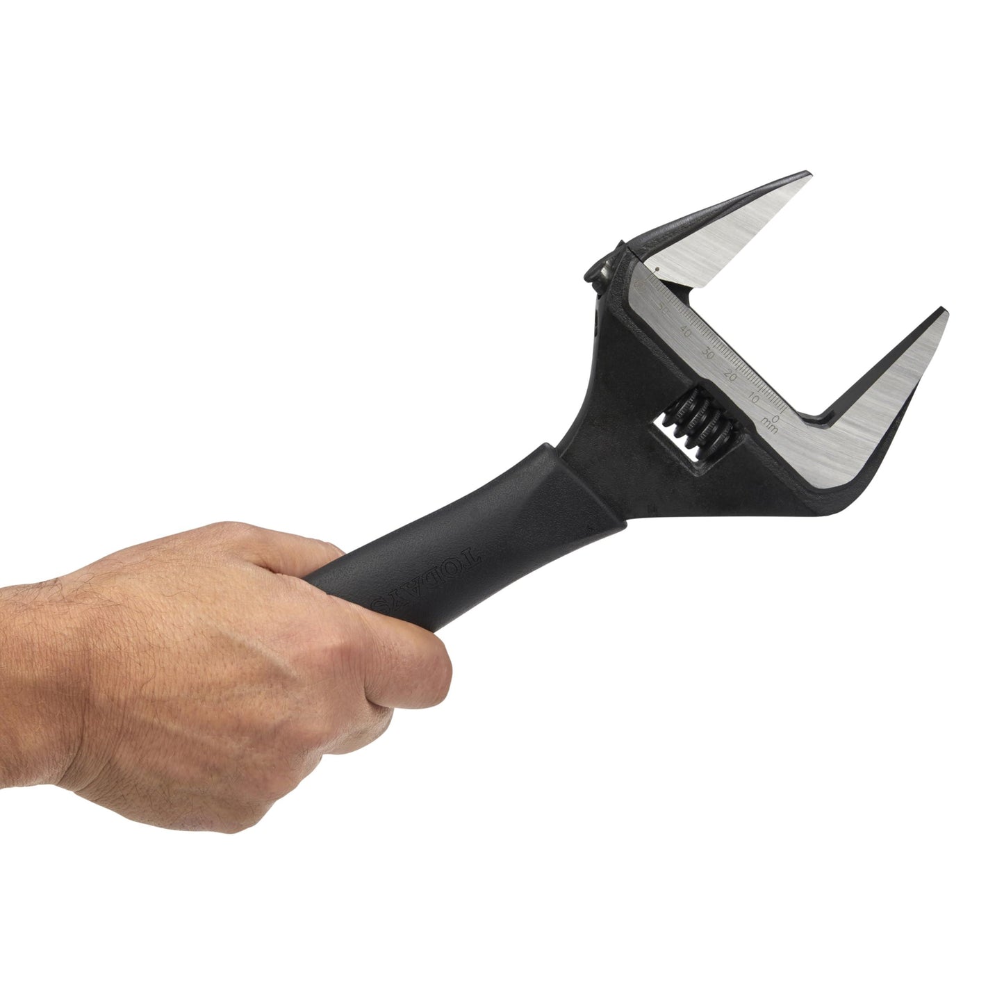 Todays Tools Wide Jaw Adjustable Wrench 12 Inch Handle Todays Tools - Side Profile