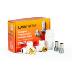 LavaTherm TRV White Thermostatic Radiator Valve - Corner LavaTherm - Installation View