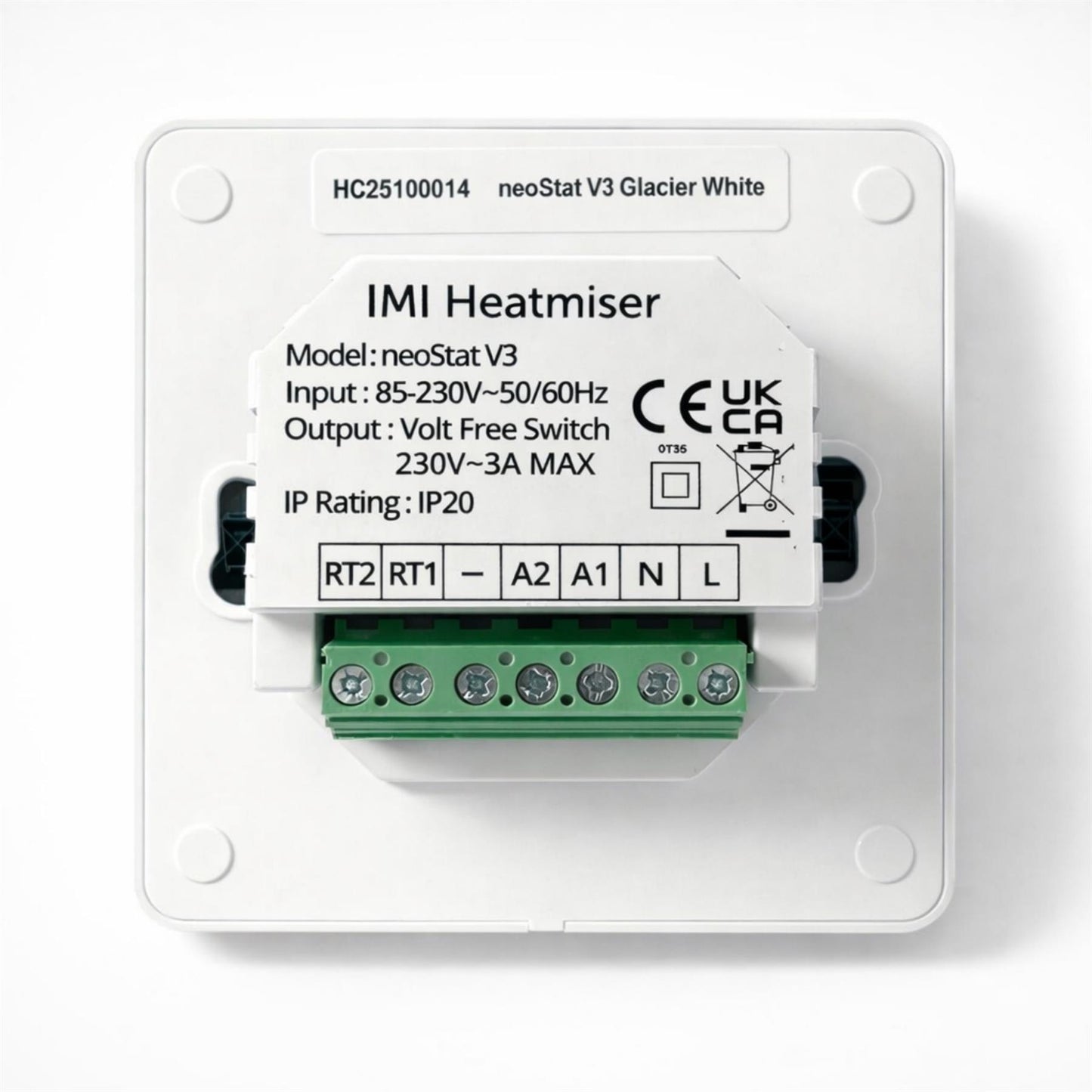 Heatmiser NeoStat V3 Programmable Wired Thermostat (Glacier White) Heatmiser
