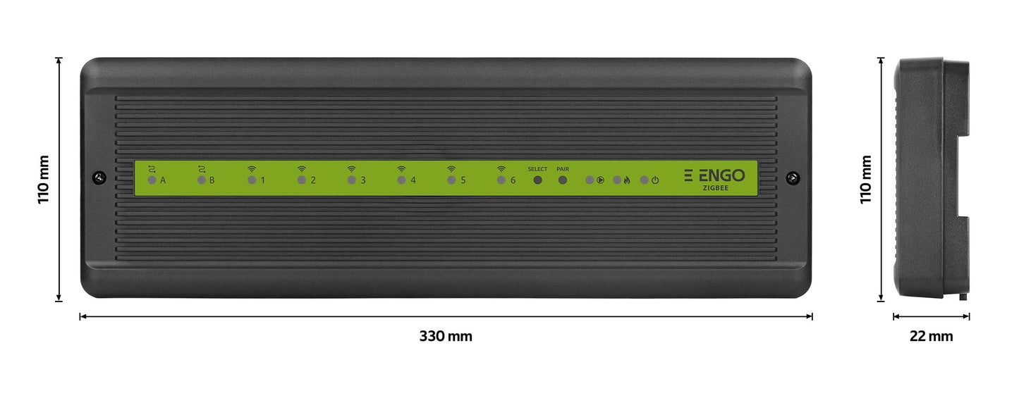 ENGO ECB62-ZB Wireless Wiring Centre Underfloor Heating Multizone Control
