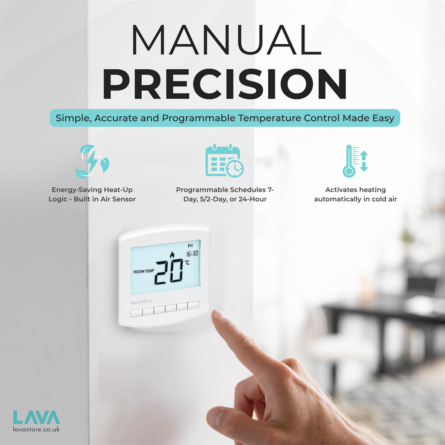 Heatmiser Slimline v4 Thermostat - Programmable Heatmiser - Rear View
