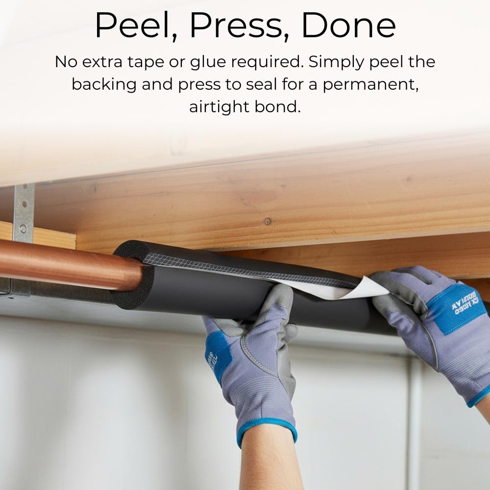 Self-Seal Pipe Insulation 2 Metre Flexible Lagging for Copper Pipes and Thermal Pipe - 28mm x 9mm LavaTherm