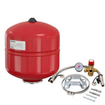 KIT - Flamco Baseflex 12L Heating Expansion Vessel Red with Sealed System KIT 3 bar Flamco