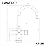 LavaTap Black 3-in-1 Swan Neck Boiling Water Tap Kit
