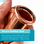 LavaPlumb Copper Pressfit 45 Degree Elbow - 28mm LavaPlumb