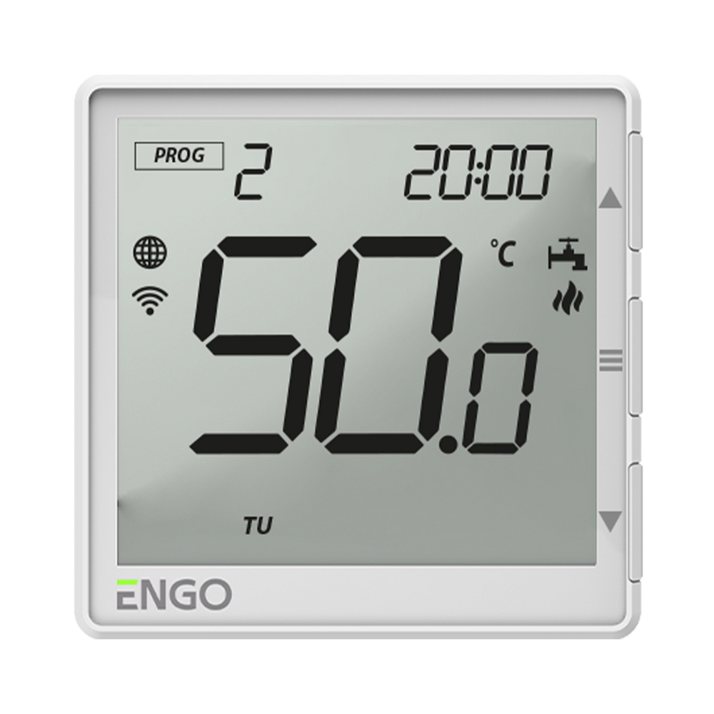 ENGO EHW-W Hot Water Timer Programmable Immersion Heater Controller - White ENGO