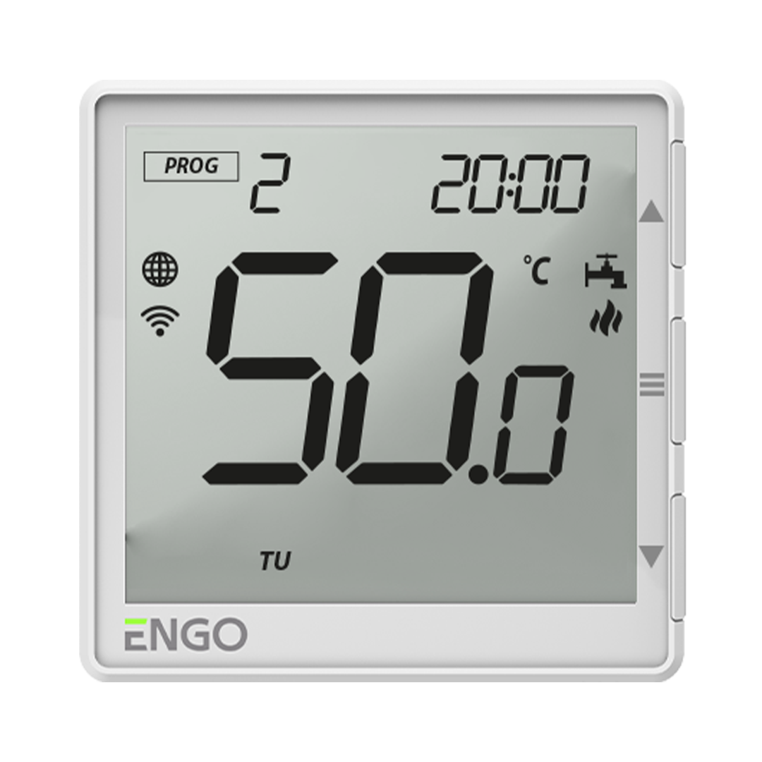 ENGO EHW-W Hot Water Timer Programmable Immersion Heater Controller - White ENGO