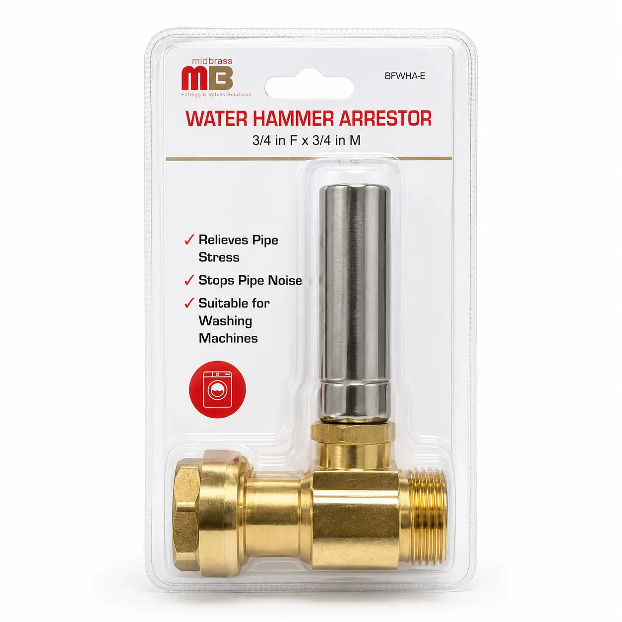 Midbrass Water Hammer Arrestor for Washing Machines Midbrass