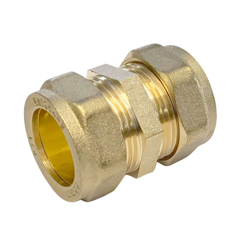 22mm Compression Straight Coupling Brass Lava Wholesale