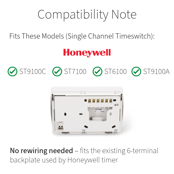 7-Day Heating Timer – Replaces Honeywell Thermostat ST9100C, ST9100A, ST6100, ST7100 Pro - Close Up Detail