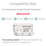 7-Day Heating Timer – Replaces Honeywell Thermostat ST9100C, ST9100A, ST6100, ST7100 Pro - Close Up Detail