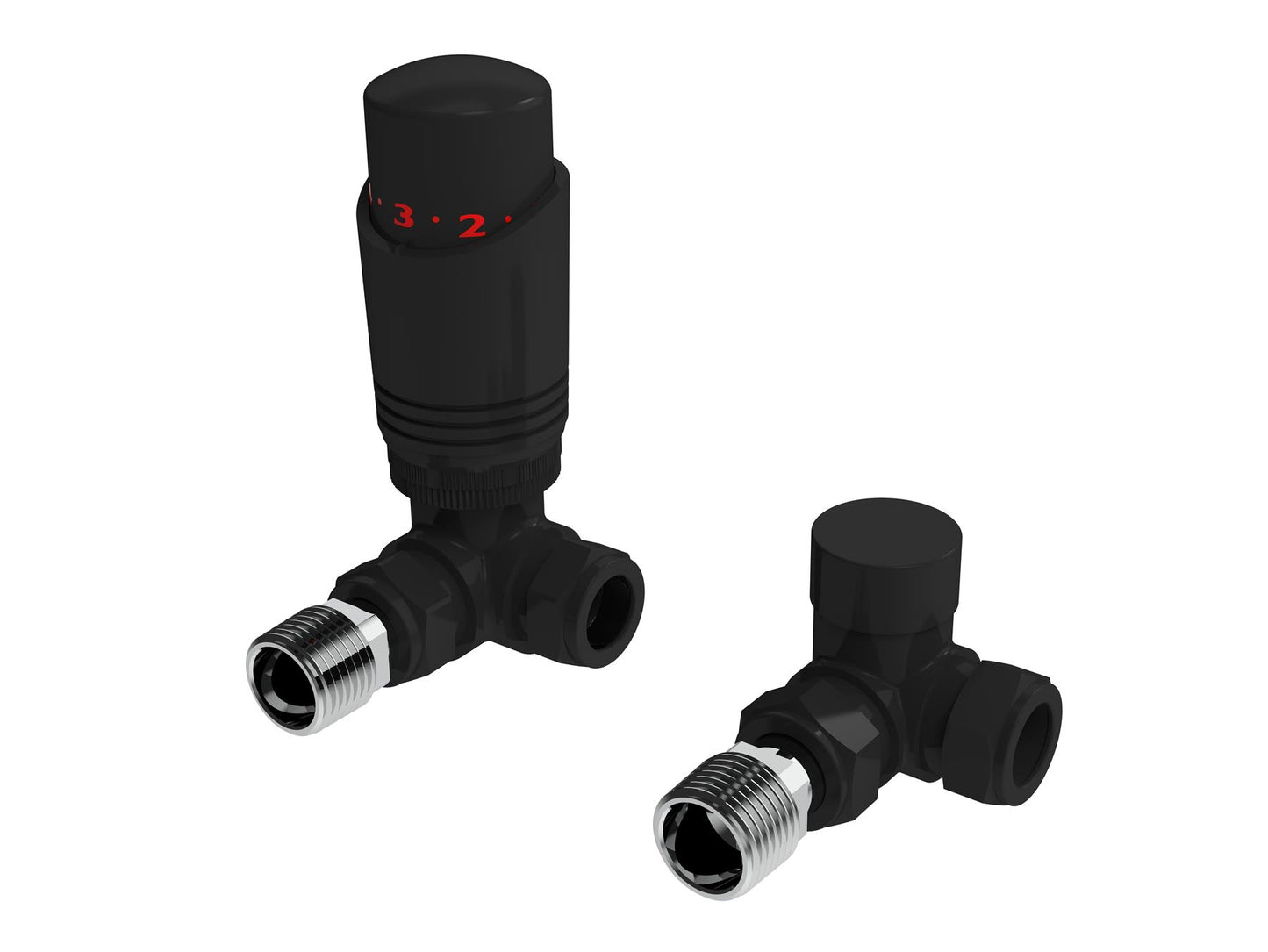 LavaTherm TRV Black Thermostatic Radiator Valve - Corner LavaTherm - Product Overview