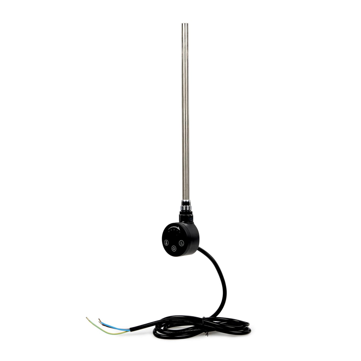Dual Fuel Kit Thermostatic 300W Towel Rail Heating Element - Black Lava Wholesale - Technical View
