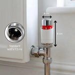 LavaTherm White & Chrome (Curved) Thermostatic Radiator Valve TRV Head M30 x 1.5 - 4 Pack LavaTherm