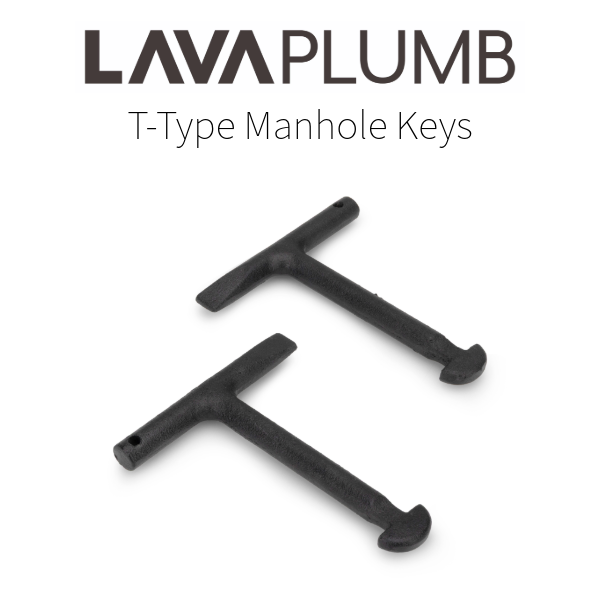 Heavy Duty Manhole Cover Keys Pair 125mm Lava Wholesale - Side Profile