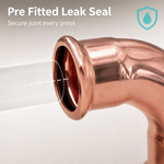 LavaPlumb Copper Pressfit 90 Degree Elbow - 22mm LavaPlumb