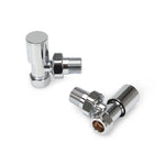 LavaTherm Angled Polished Radiator Valves Pair 15mm LavaTherm - Product Overview