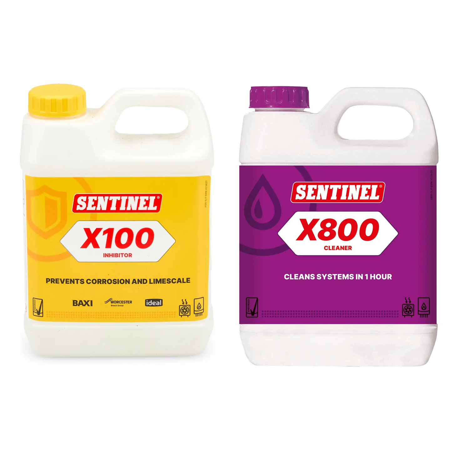 Sentinel X100 Inhibitor and X800 Cleaner Central Heating Treatment Kit LavaStore