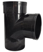 110mm Solvent Weld Soil Double Socket 90 Degree Tee Black Lava